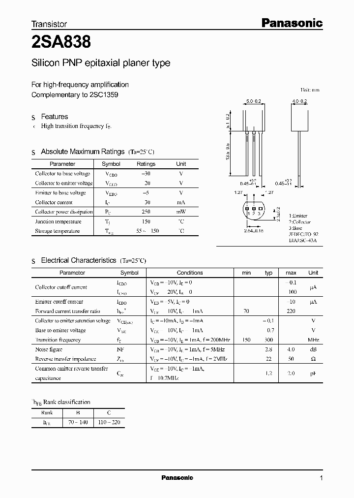 2SA838_6603.PDF Datasheet