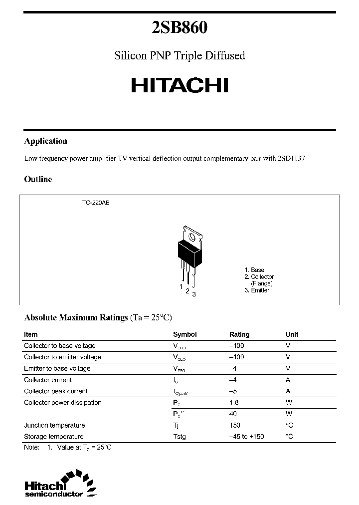 2SB860_6961.PDF Datasheet