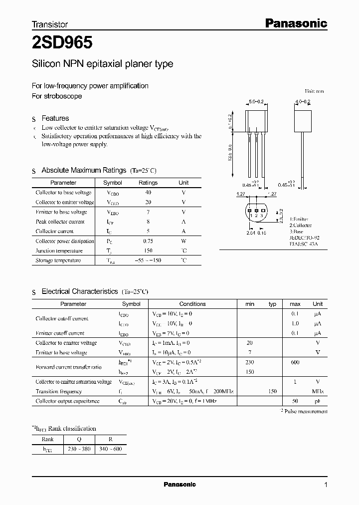 2SD965_7473.PDF Datasheet