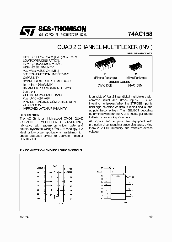 74AC158_95467.PDF Datasheet