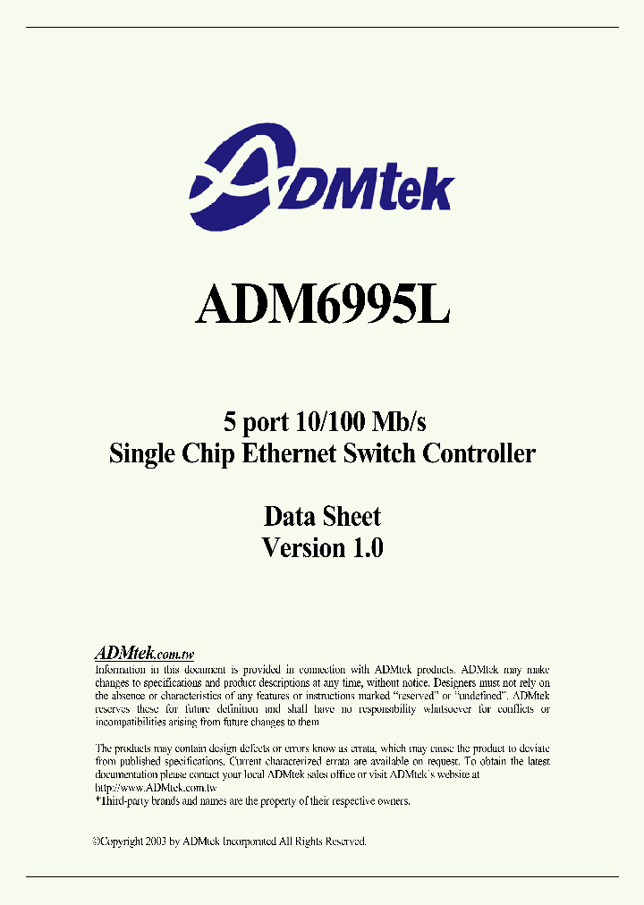 ADM6995_168971.PDF Datasheet