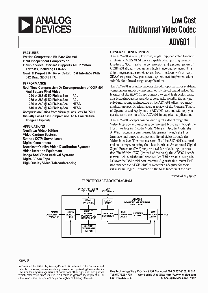 ADV601_58560.PDF Datasheet