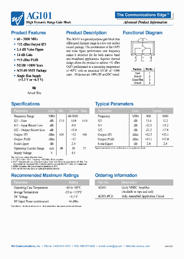 AG101_191107.PDF Datasheet
