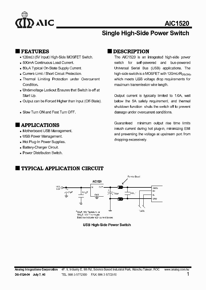 AIC1520_95543.PDF Datasheet