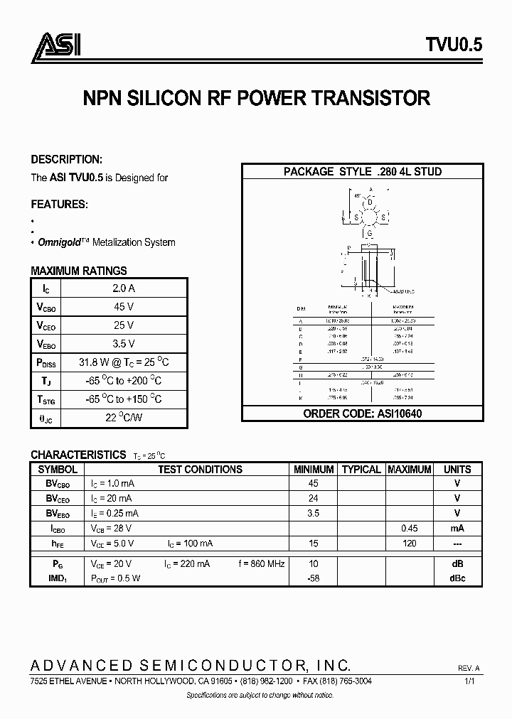ASI10640_132694.PDF Datasheet