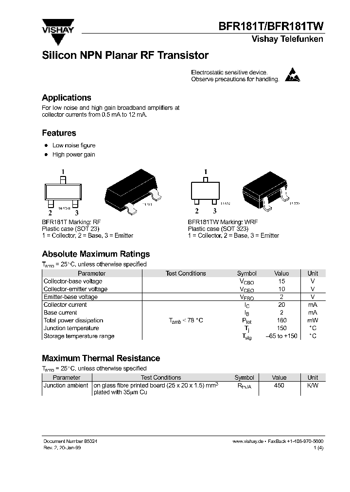 BFR181T_138887.PDF Datasheet