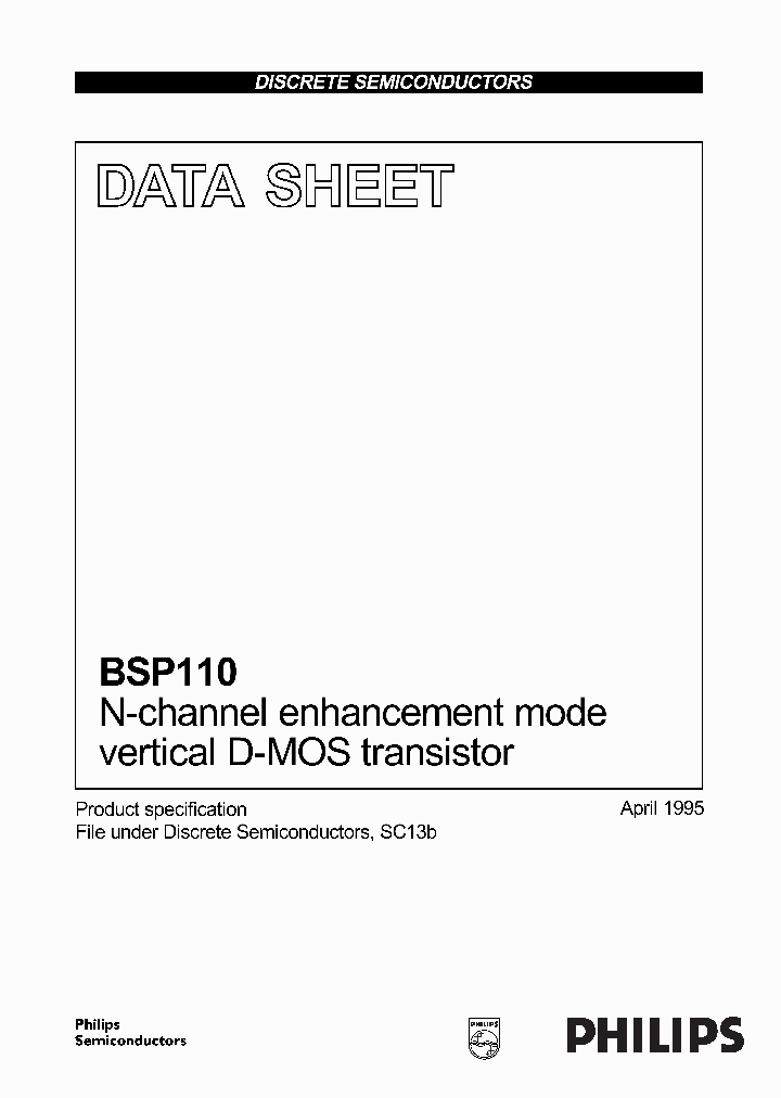 BSP110_182207.PDF Datasheet