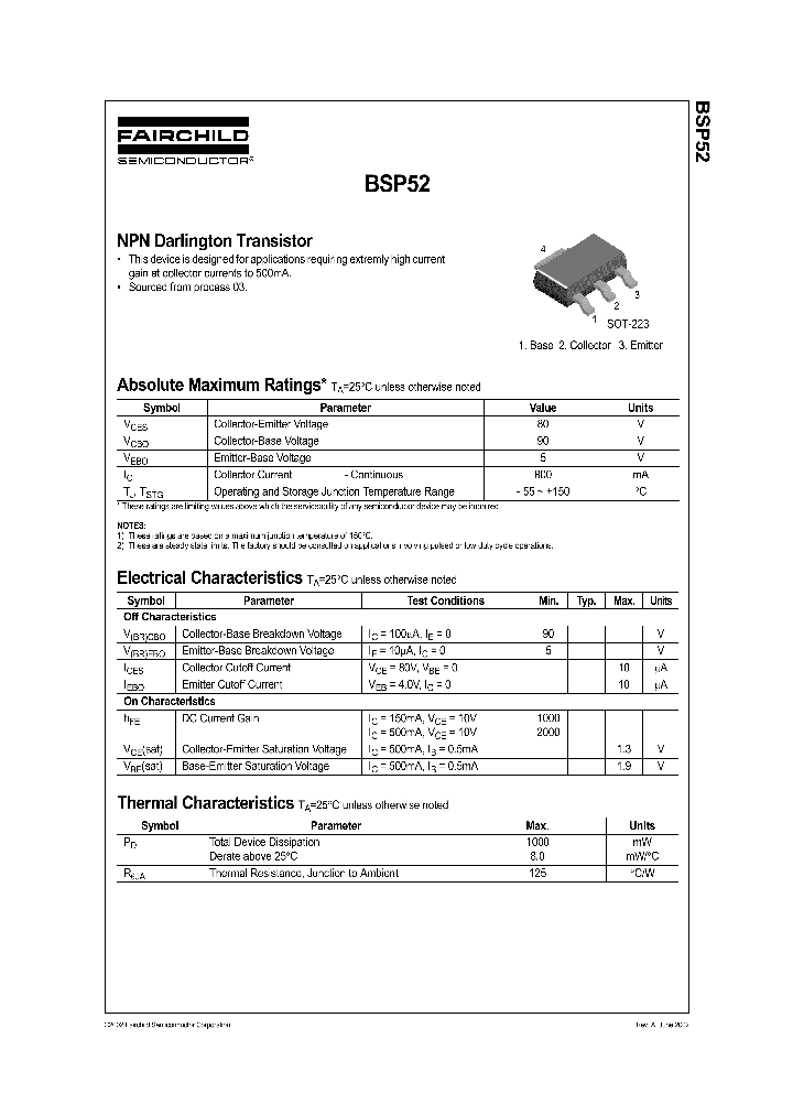 BSP52_185507.PDF Datasheet