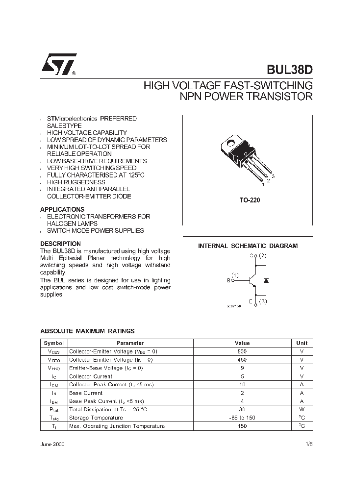 BUL38D_170758.PDF Datasheet