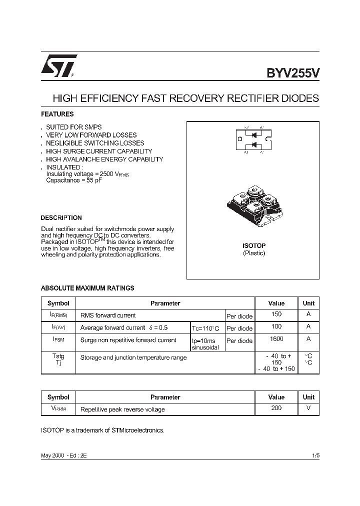 BYV255V_182283.PDF Datasheet