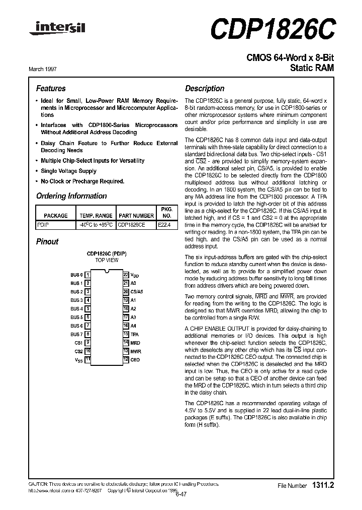 CDP1826C_115647.PDF Datasheet