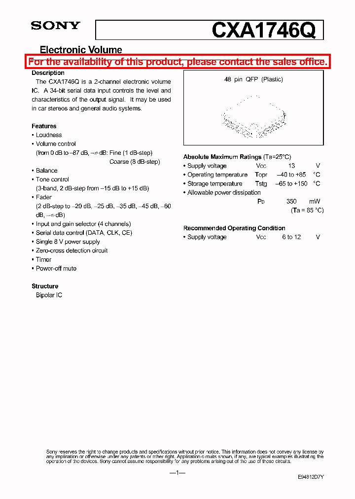 CXA1746Q_148975.PDF Datasheet