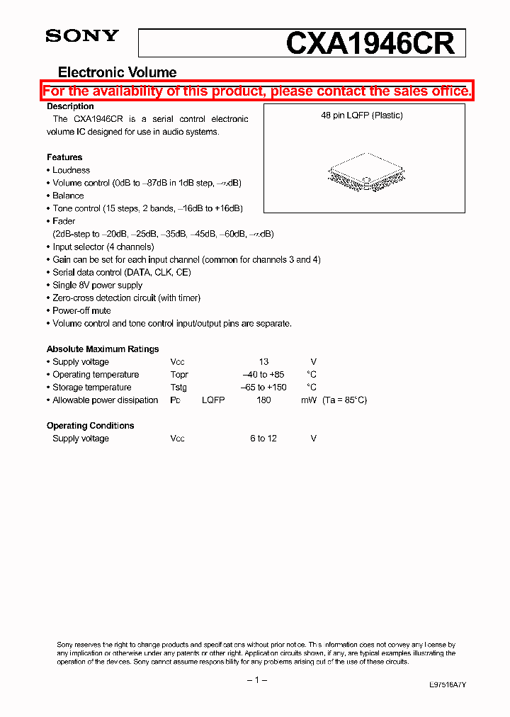 CXA1946CR_174949.PDF Datasheet