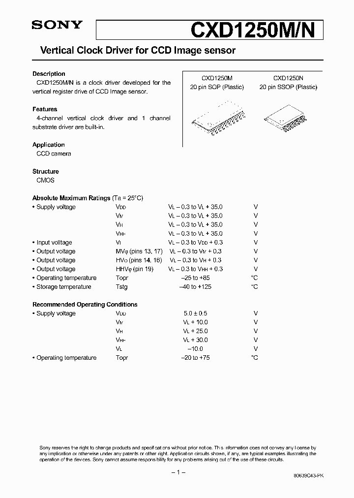 CXD1250M_105399.PDF Datasheet