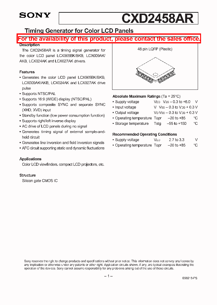 CXD2458_144419.PDF Datasheet