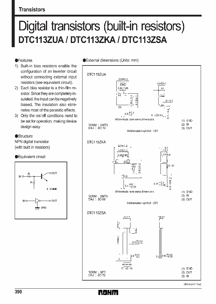 DTC113ZKA_118688.PDF Datasheet