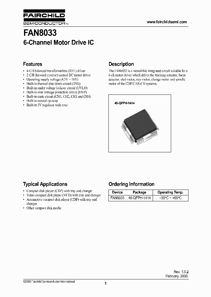 FAN8033_25501.PDF Datasheet