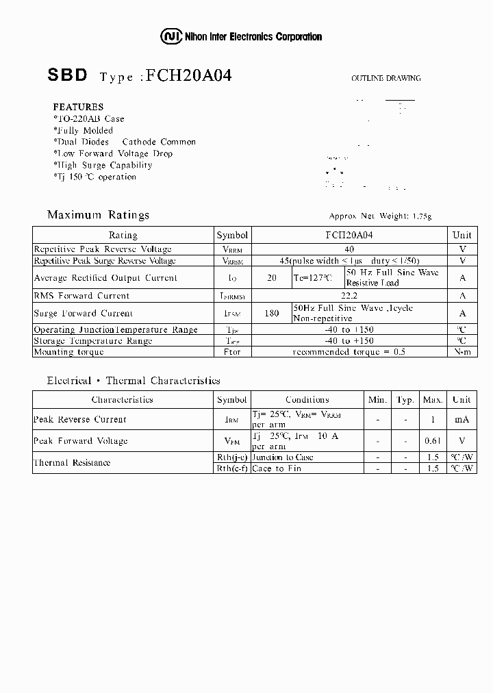 FCH20A04_106685.PDF Datasheet