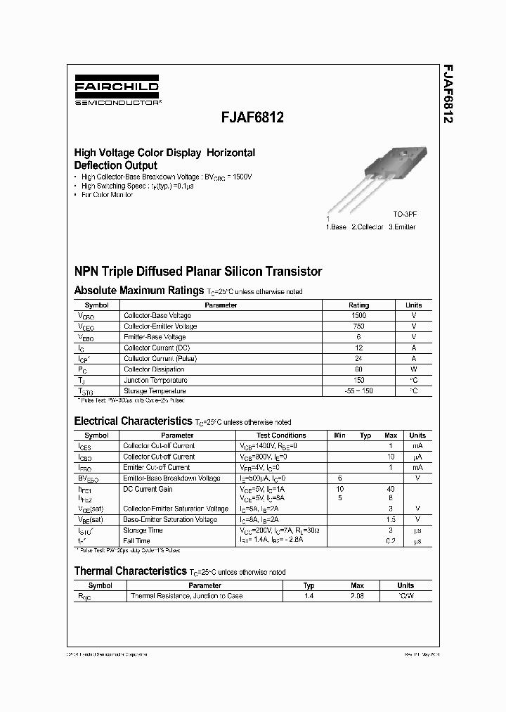 FJAF6812_160296.PDF Datasheet