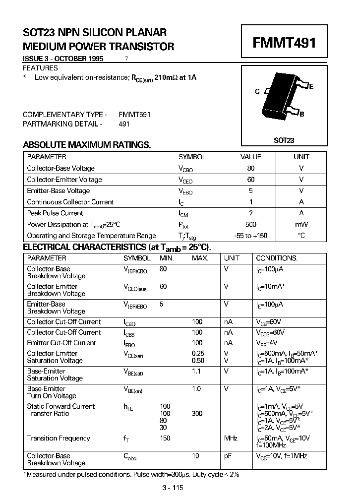 FMMT491_73115.PDF Datasheet