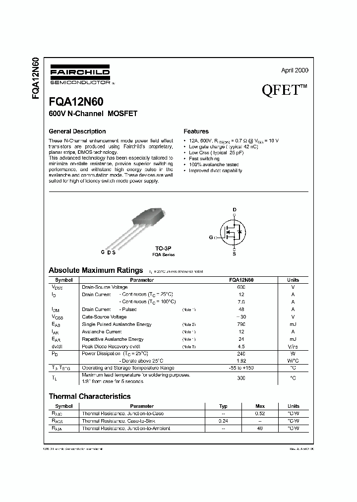 FQA12N60_176493.PDF Datasheet