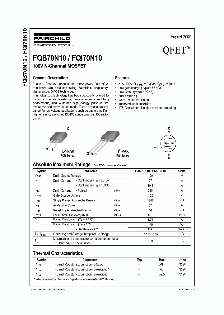 FQB70N10_175083.PDF Datasheet