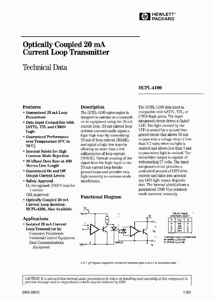 HCPL-4100_88699.PDF Datasheet