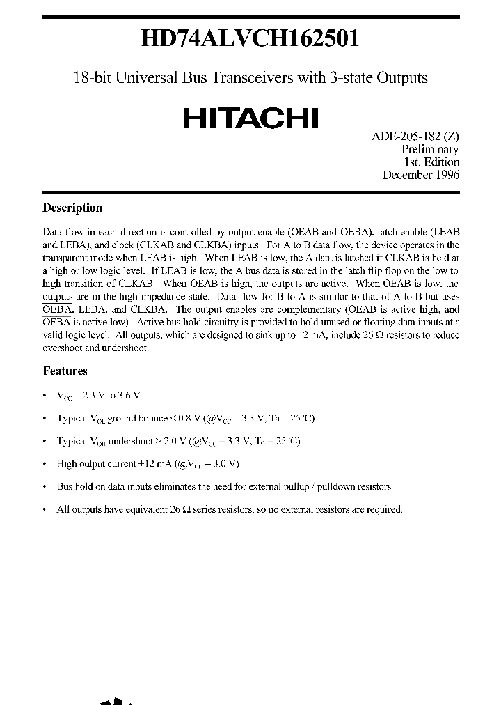 HD74ALVCH162501_25069.PDF Datasheet