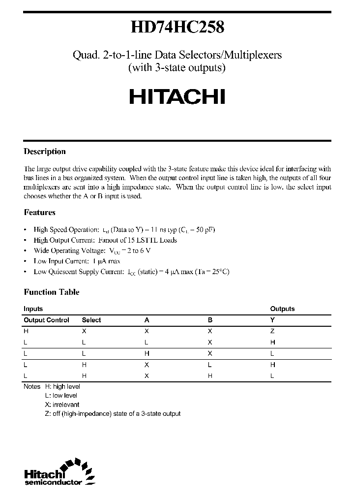 HD74HC258_95607.PDF Datasheet
