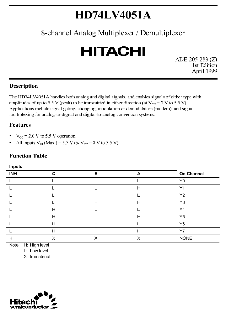 HD74LV4051A_58116.PDF Datasheet