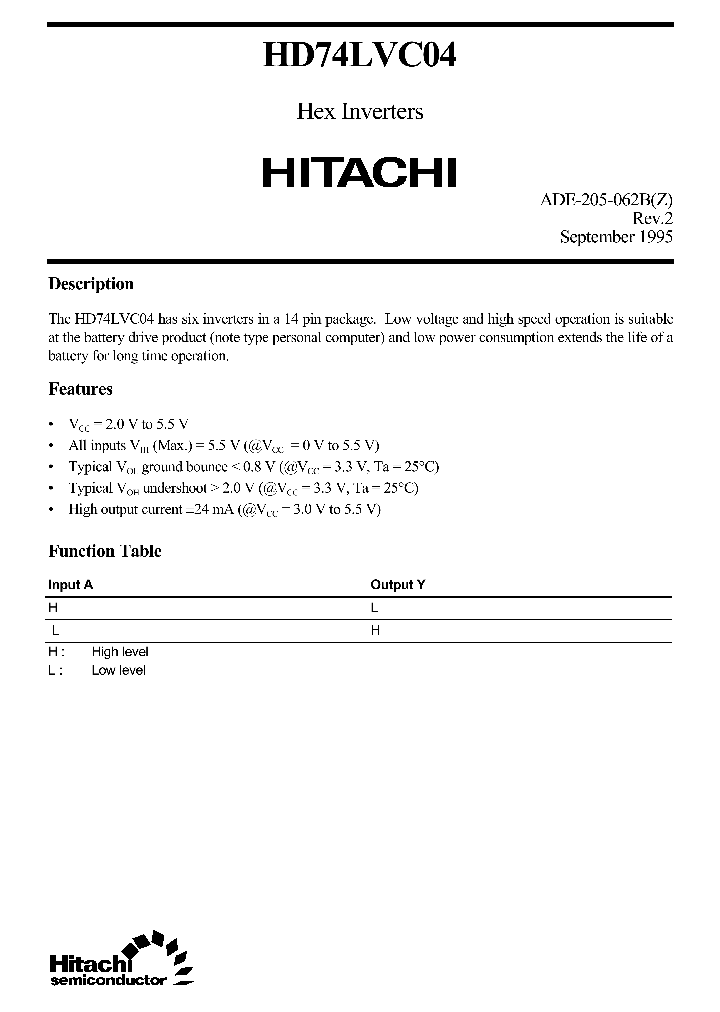 HD74LVC04_17464.PDF Datasheet