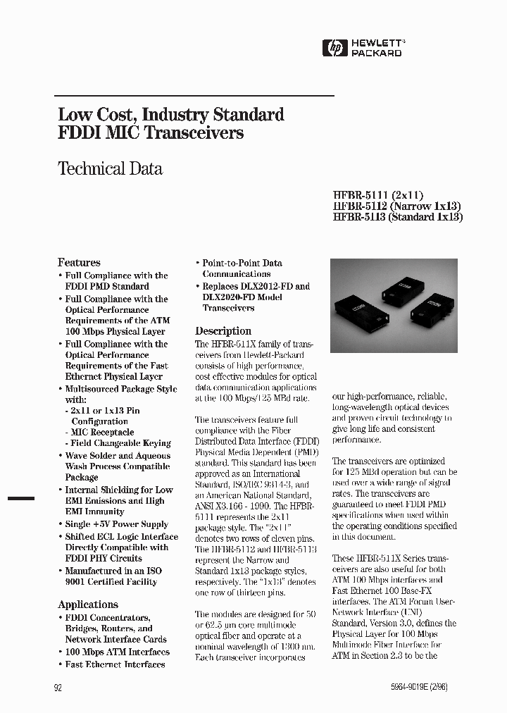 HFBR-5001_158343.PDF Datasheet