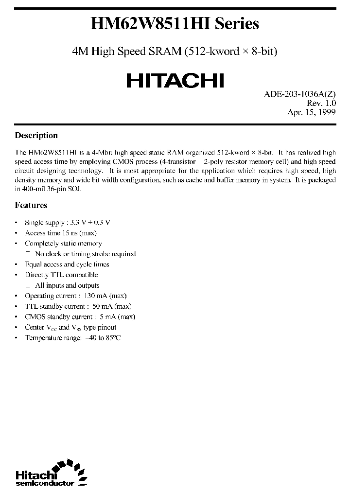 HM62W8511HI_134763.PDF Datasheet