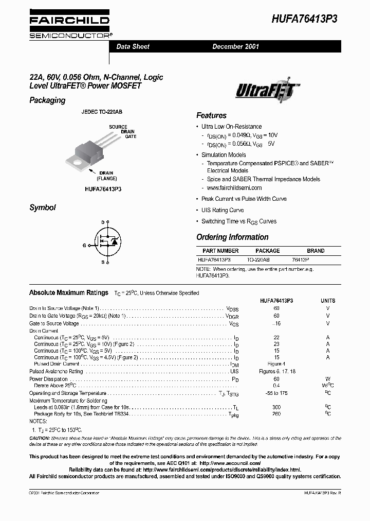 HUFA76413P3_149730.PDF Datasheet