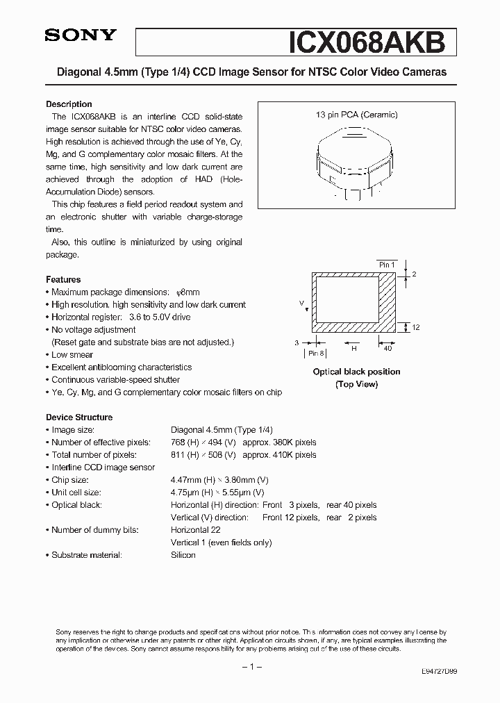 ICX068AKB_41129.PDF Datasheet