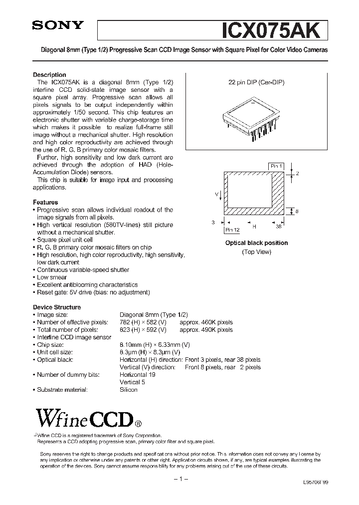 ICX075AK_41137.PDF Datasheet