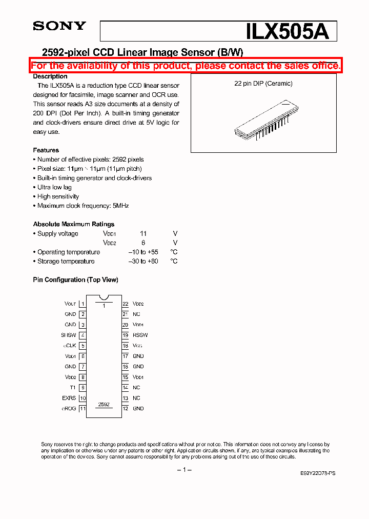 ILX505A_47632.PDF Datasheet