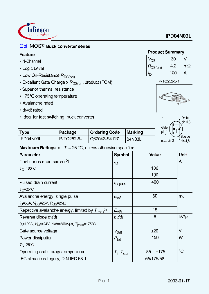 IPD04N03L_121352.PDF Datasheet