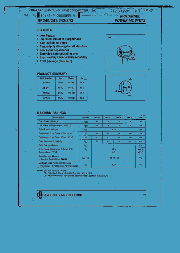 IRF240_5786.PDF Datasheet