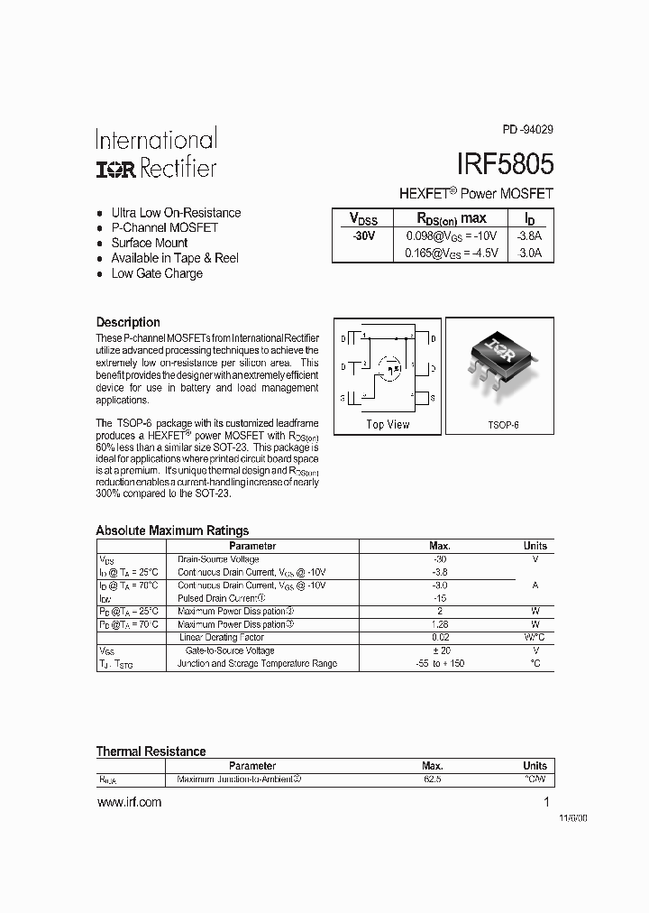 IRF5805_120593.PDF Datasheet