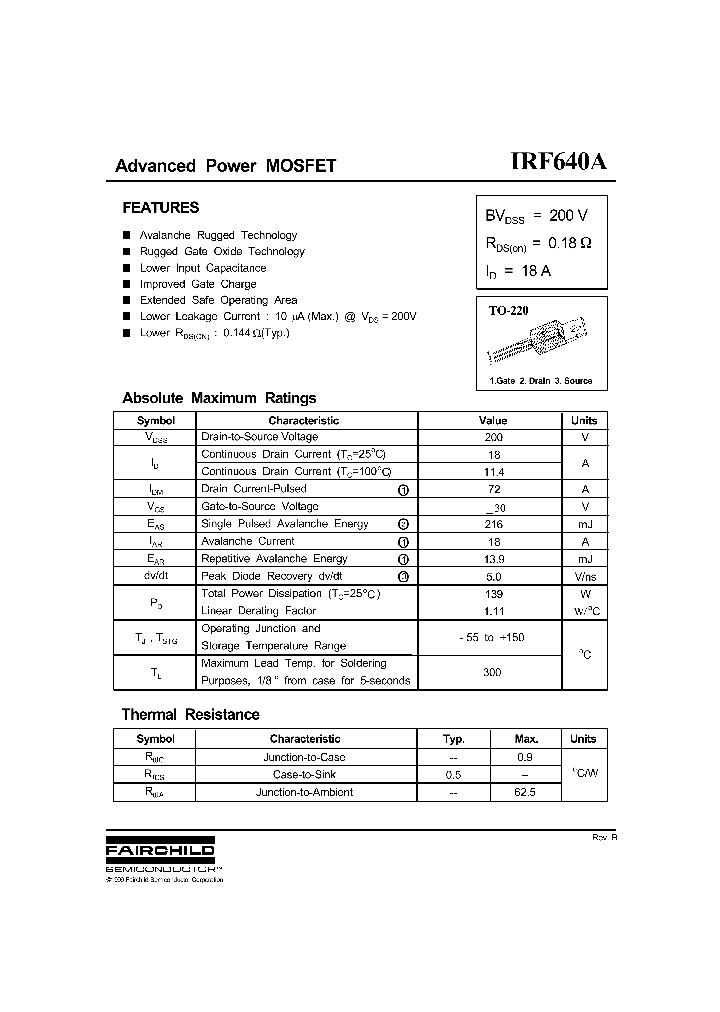 IRF640A_37089.PDF Datasheet