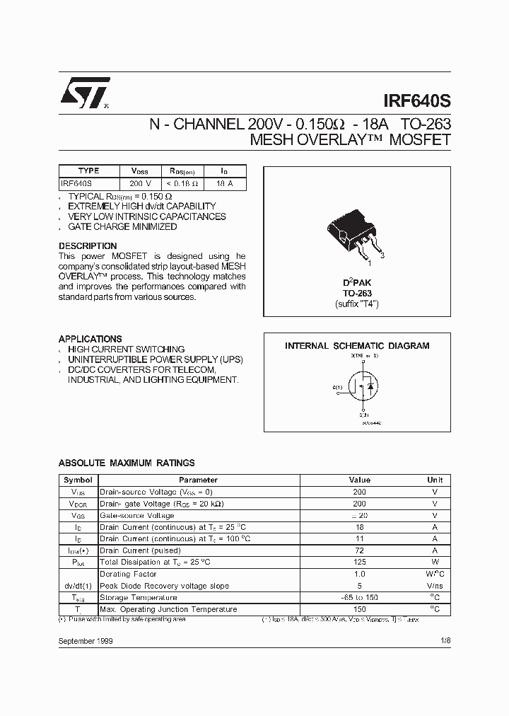 IRF640S_37096.PDF Datasheet