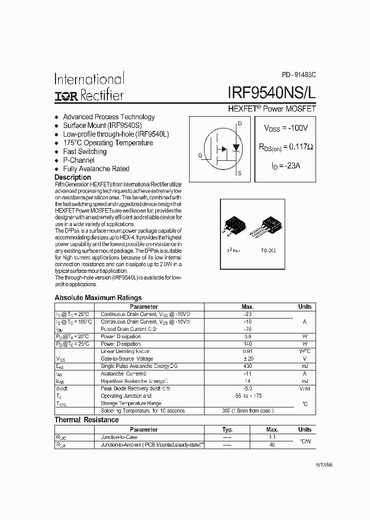 IRF9540NL_5938.PDF Datasheet