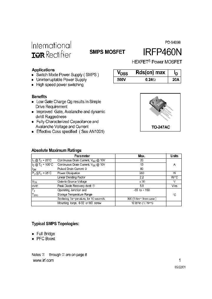 IRFP460N_92419.PDF Datasheet