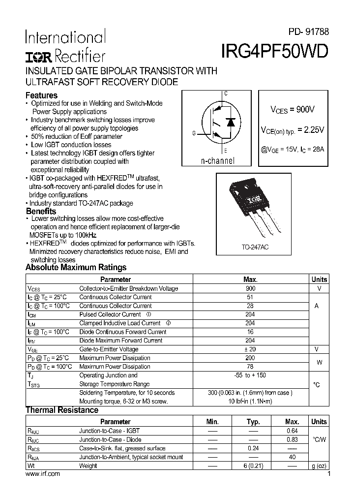 IRG4PF50WD_192123.PDF Datasheet