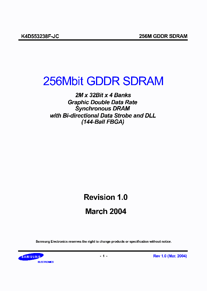 K4D553238F-JC_162080.PDF Datasheet