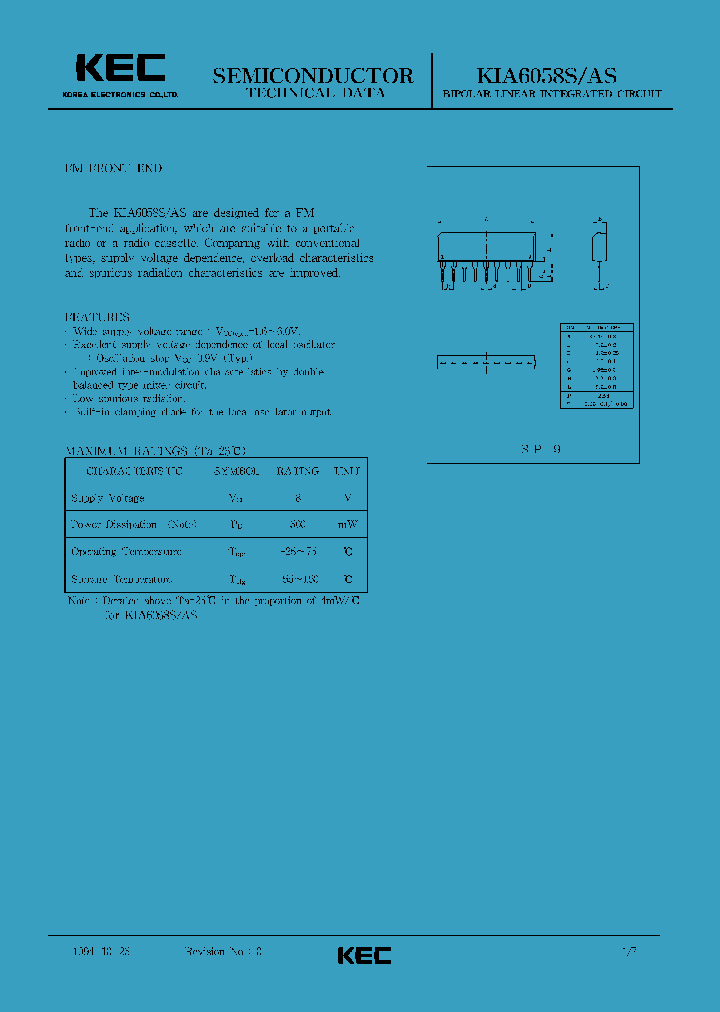 KIA6058AS_106539.PDF Datasheet