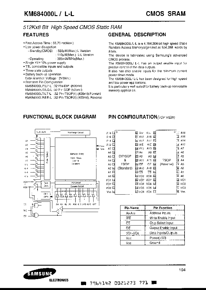 KM684000L_15226.PDF Datasheet