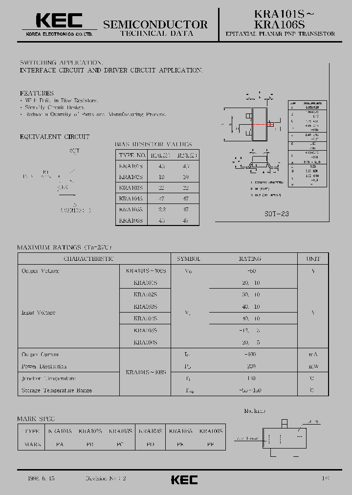 KRA106S_124264.PDF Datasheet