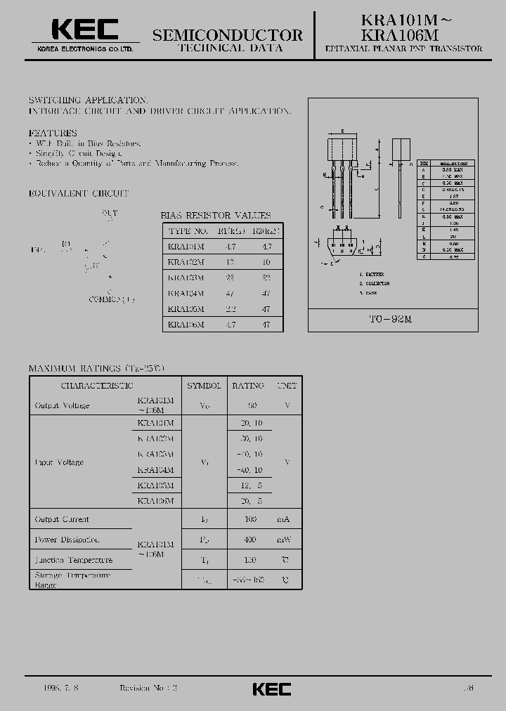 KRA106M_124263.PDF Datasheet